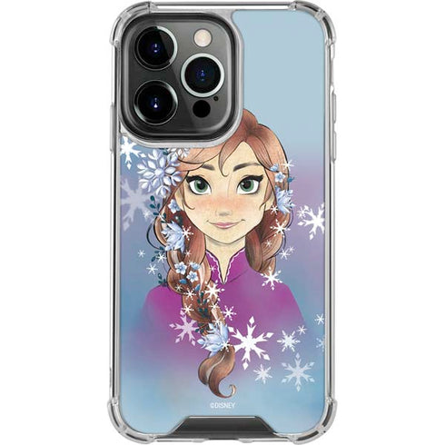 Disney Frozen Anna Portrait iPhone 14 Pro Clear Case